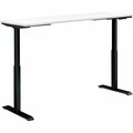 Interion By Global Industrial Interion Electric Height Adjustable Desk, 72inW x 30inD, White W/ Black Base 695781WH